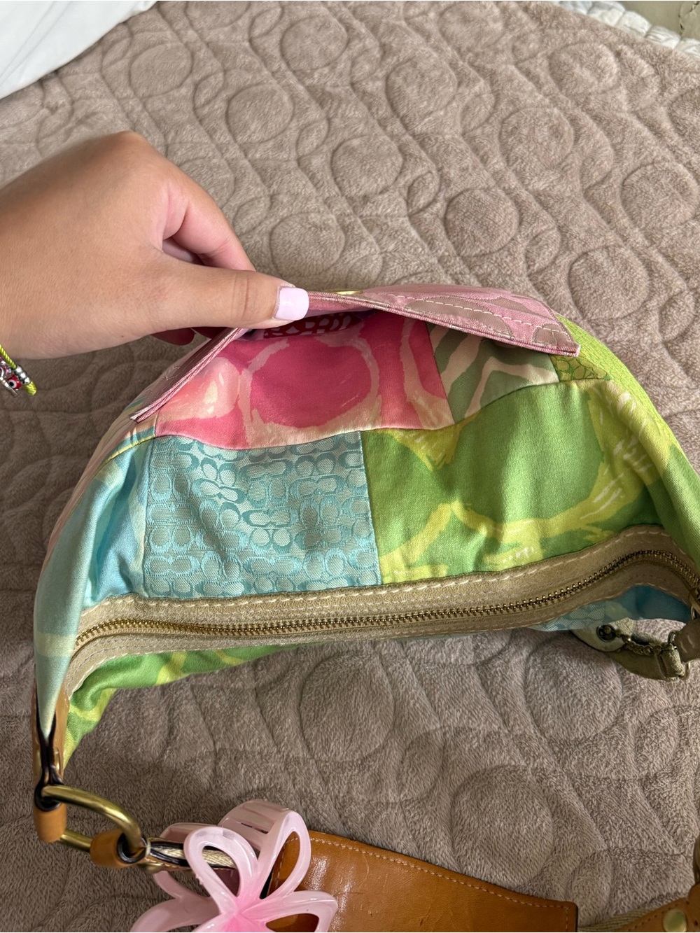 Coach Vintage Y2K colorful patchwork shoulder bag - Picture 6 of 12